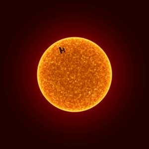 太陽と衛星の写真